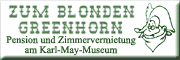 Zum blonden Greenhorn Pension und Zimmervermietung am Karl-May-Museum<br>Hannelore Schallon Radebeul