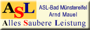 ASL - Service für Gebäude, Haushalt und Garten
Arnd Mauel & Lutz Mauel GbR Bad Münstereifel ASL - Service für Gebäude, Haushalt und Garten
Arnd Mauel & Lutz Mauel GbR Bad Münstereifel