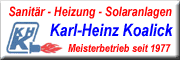 Sanitär, Heizung, Solar <br>
Karl-Heinz Koalick Hornow-Wadelsdorf